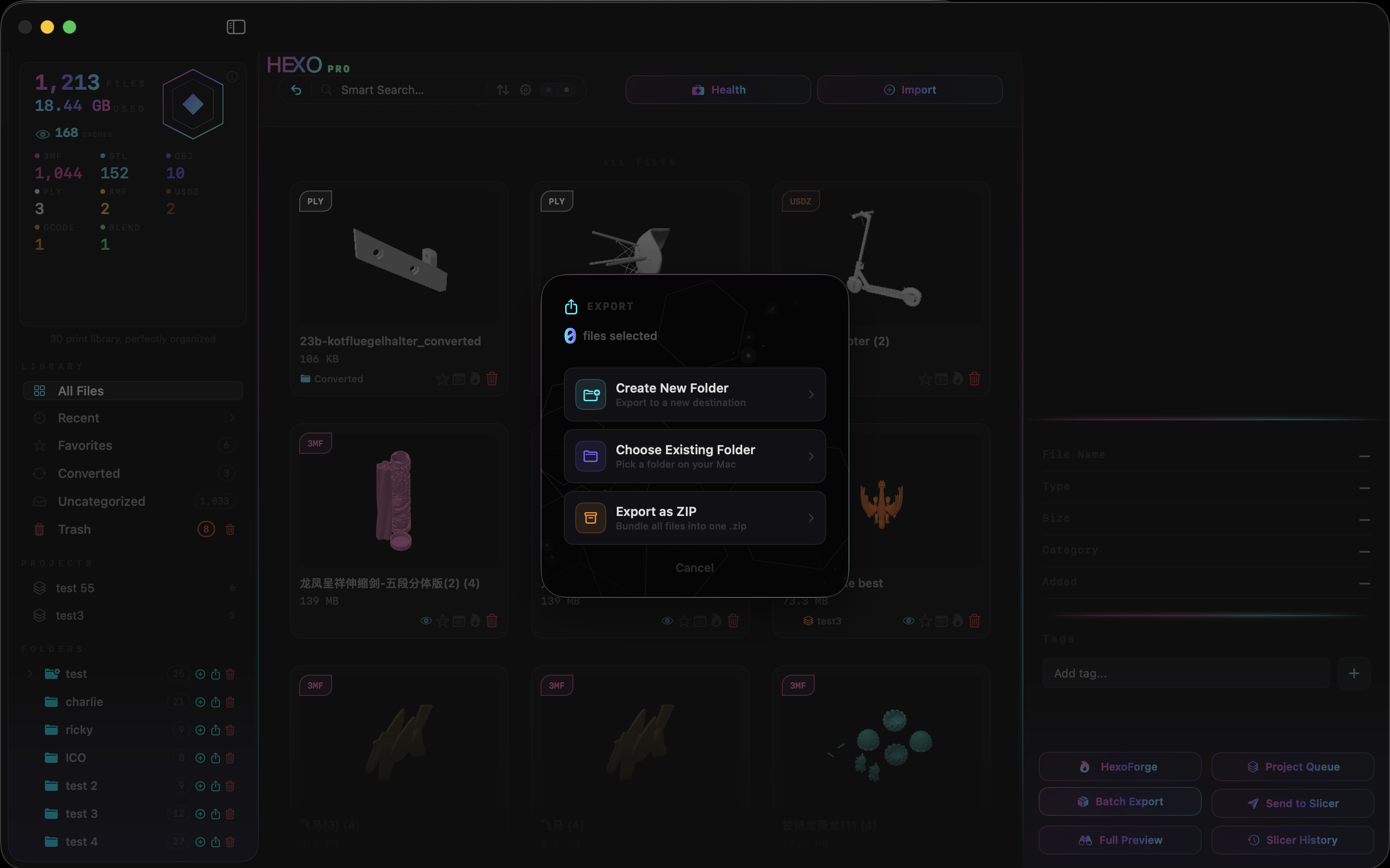 Import & Export — HEXOstudios